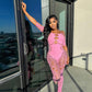 Stunna Lace Jumpsuit - Pink