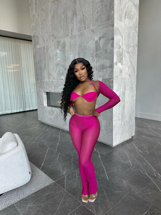 Farrah Pants Set - Pink